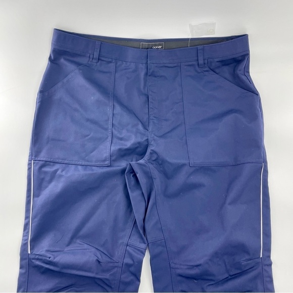 Oobe Work Casual Dress Pants Blue Straight Leg Uniform Unisex Pant 40/28 - Picture 2 of 13